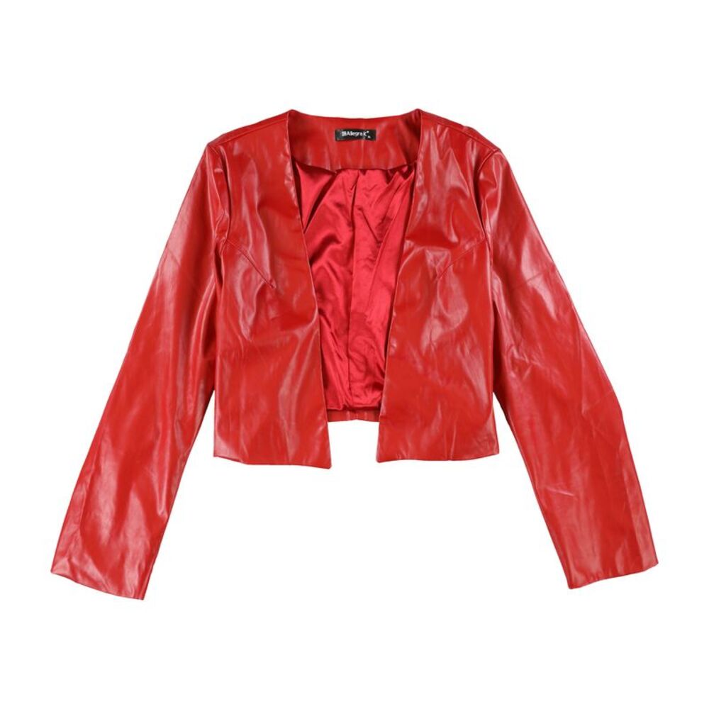 Allegra K Womens Styled Faux-Leather Jacket, NWT